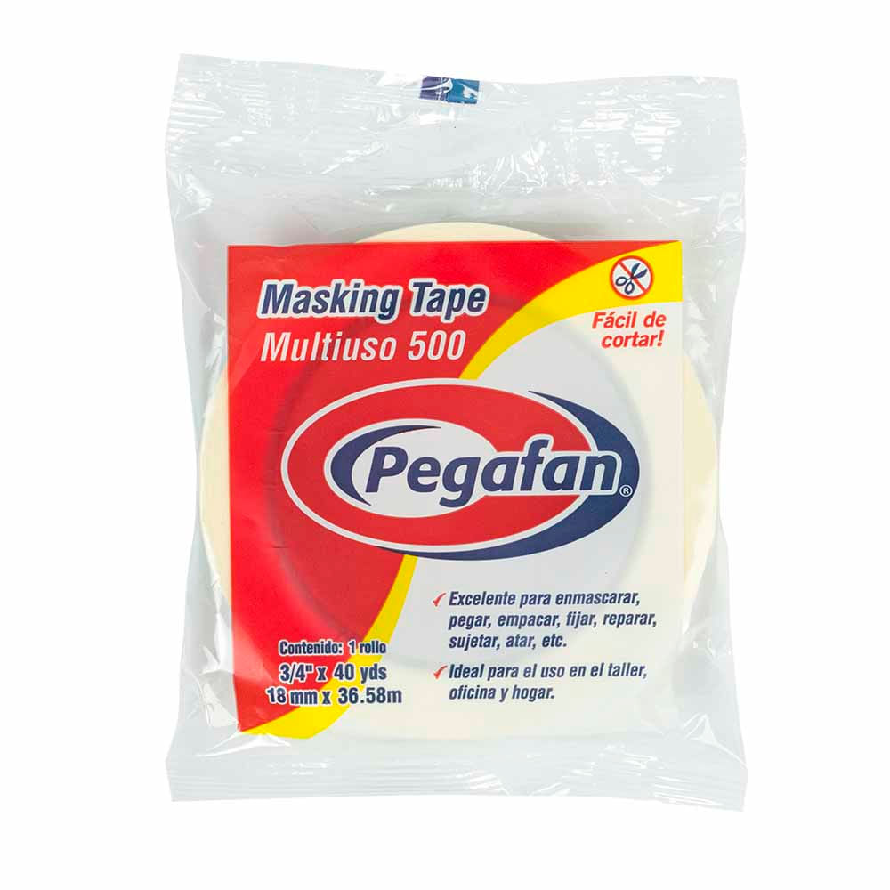 Cinta Adhesiva PEGAFAN Masking Tape Multiusos 18mm x36.58m