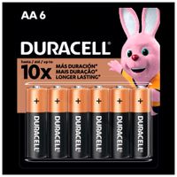 Pilas DURACELL Alcalinas AA Paquete 6un