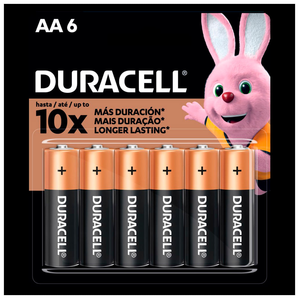 Pilas DURACELL Alcalinas AA Paquete 6un