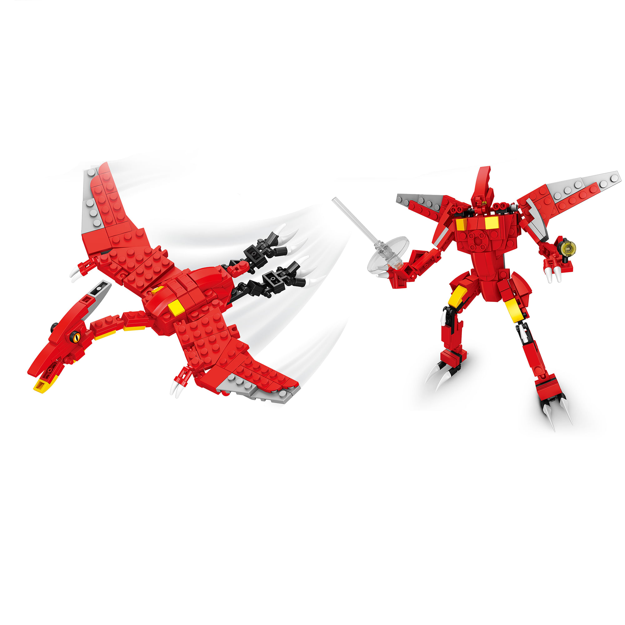 Bloques 2En1 Dino Rojo BRIGHT 123-712