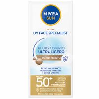 Protector Solar Facial NIVEA Sun Fluido Diario Tono Medio Frasco 40ml