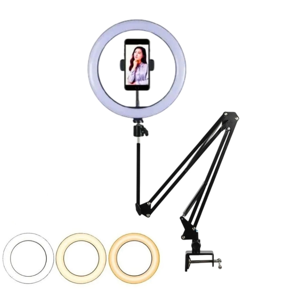 Aro Led 26cm con Soporte Plegable para Escritorio