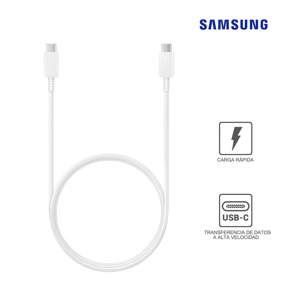 Cable Samsung de Carga Usb-C A Usb-C 5A 1M Max 100W Blanco Ep-Dn975
