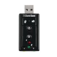 Tarjeta De Sonido Externo 7.1 USB Audio 3D Adaptador 3.5 Jack