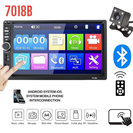 Autoradio Stéreo Pantalla Táctil Bluetooth con Cámara