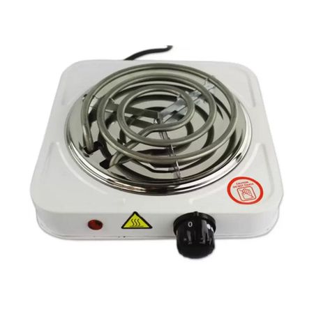 Estufa Cocina Electrica 1000Watts 1 Hornilla Portatil White
