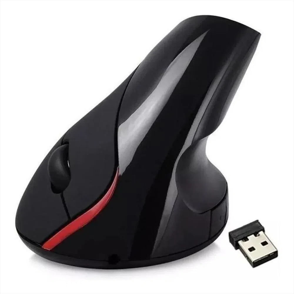 Mouse Ergonómico Vertical a pilas de Alta Velocidad 2.4Ghz Inalambrico