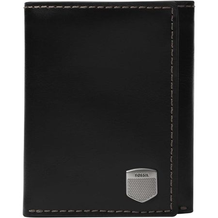 Billetera Trifold de Cuero Fossil para Hombre, Espacio para Tarjetas y Dinero