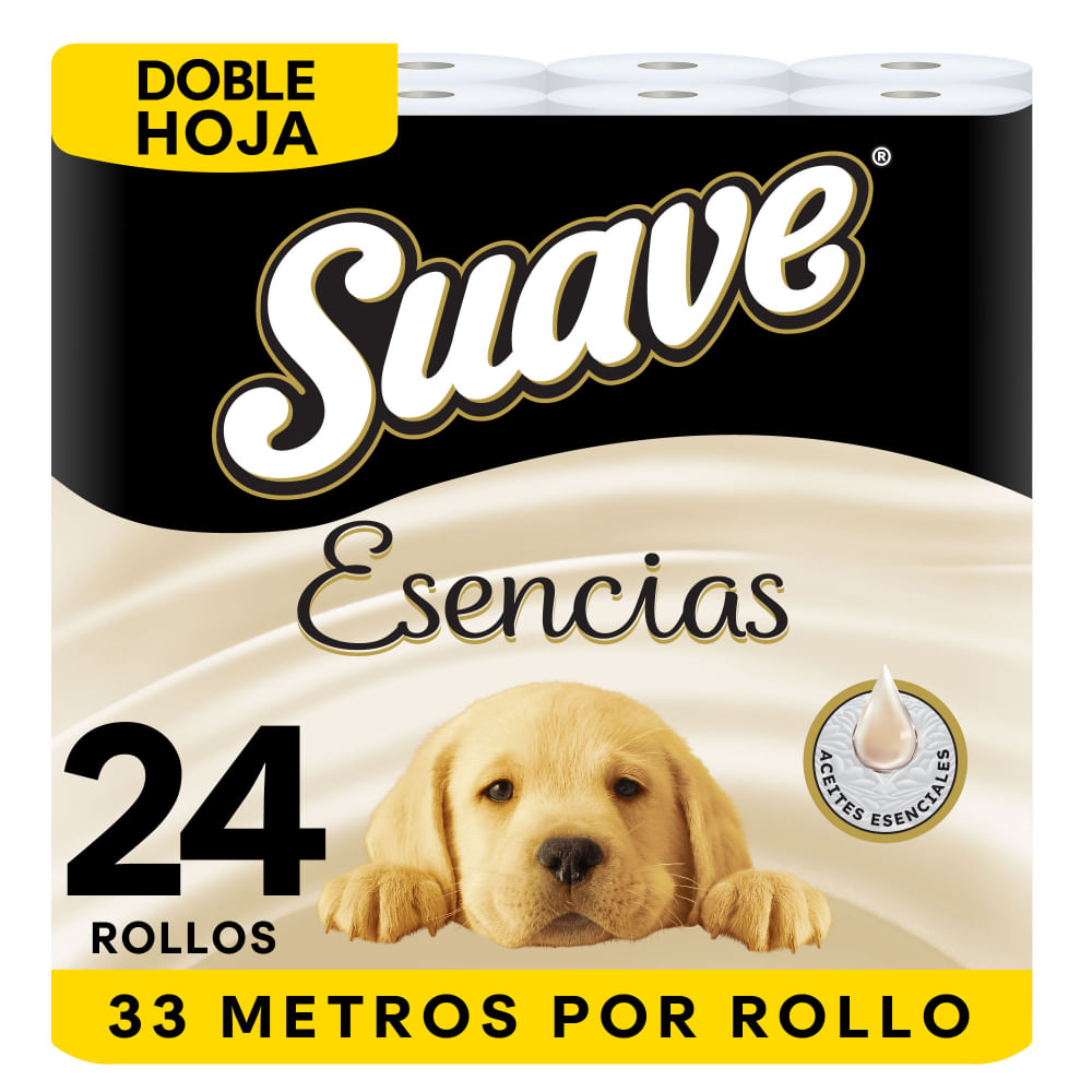 Papel Higiénico SUAVE Esencias Doble Hoja 33 metros Paquete 24un