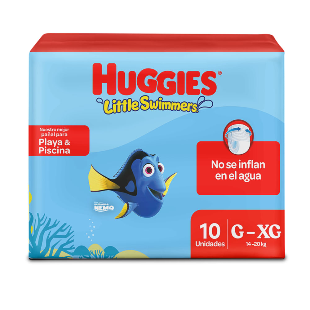 Pañales HUGGIES Little Swimmers Etapa 3-4/G-XG Paquete 10un