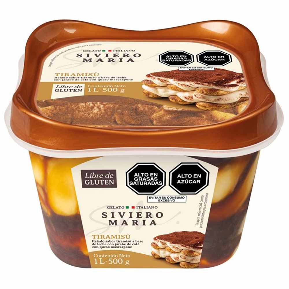 Helado de Tiramisú SIVIERO MARIA Pote 1L