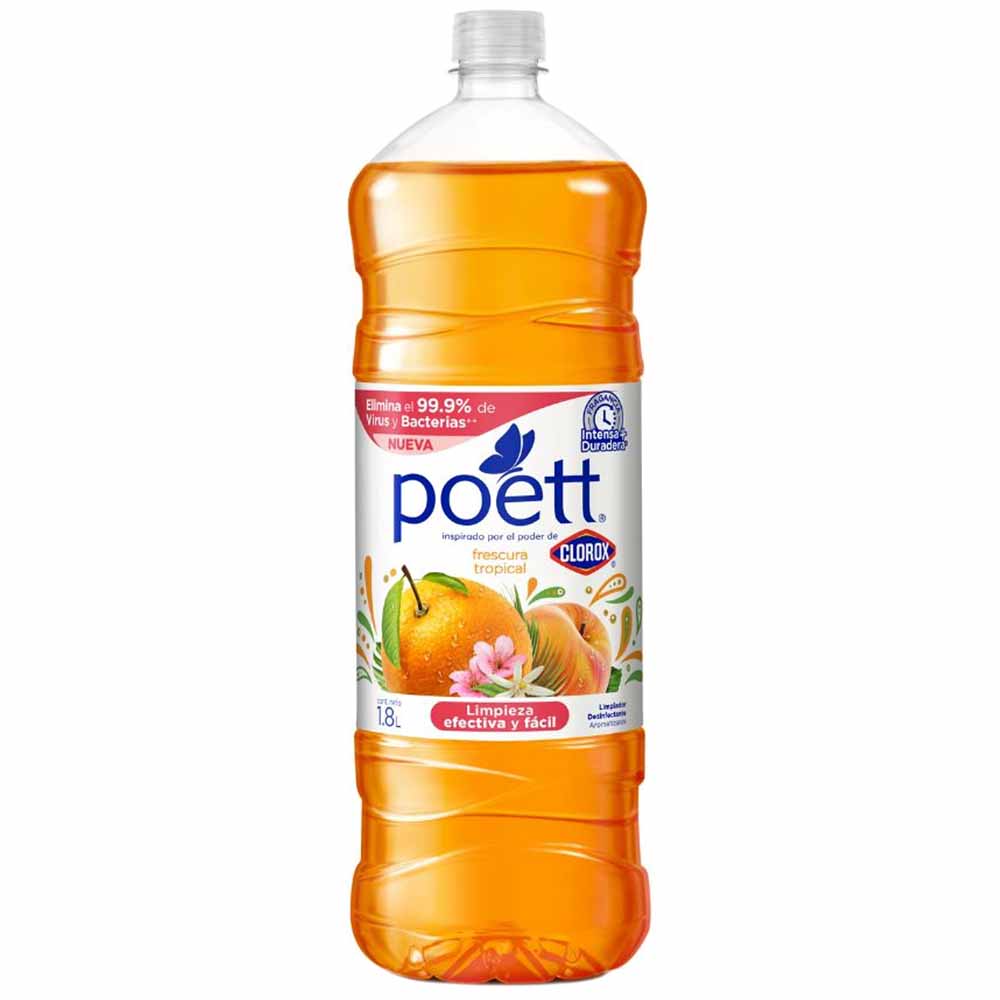 Limpiador POETT Frescura Tropical Botella 1.8L