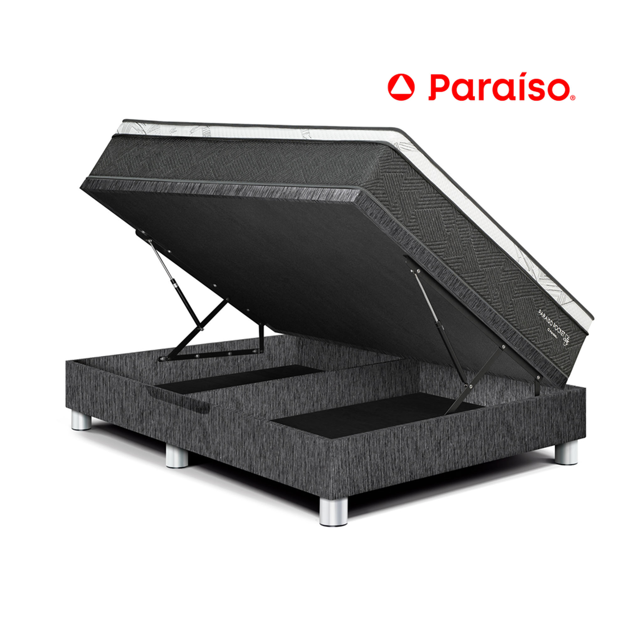 Cama Boxet PARAISO Pocket Star Queen Charcoal