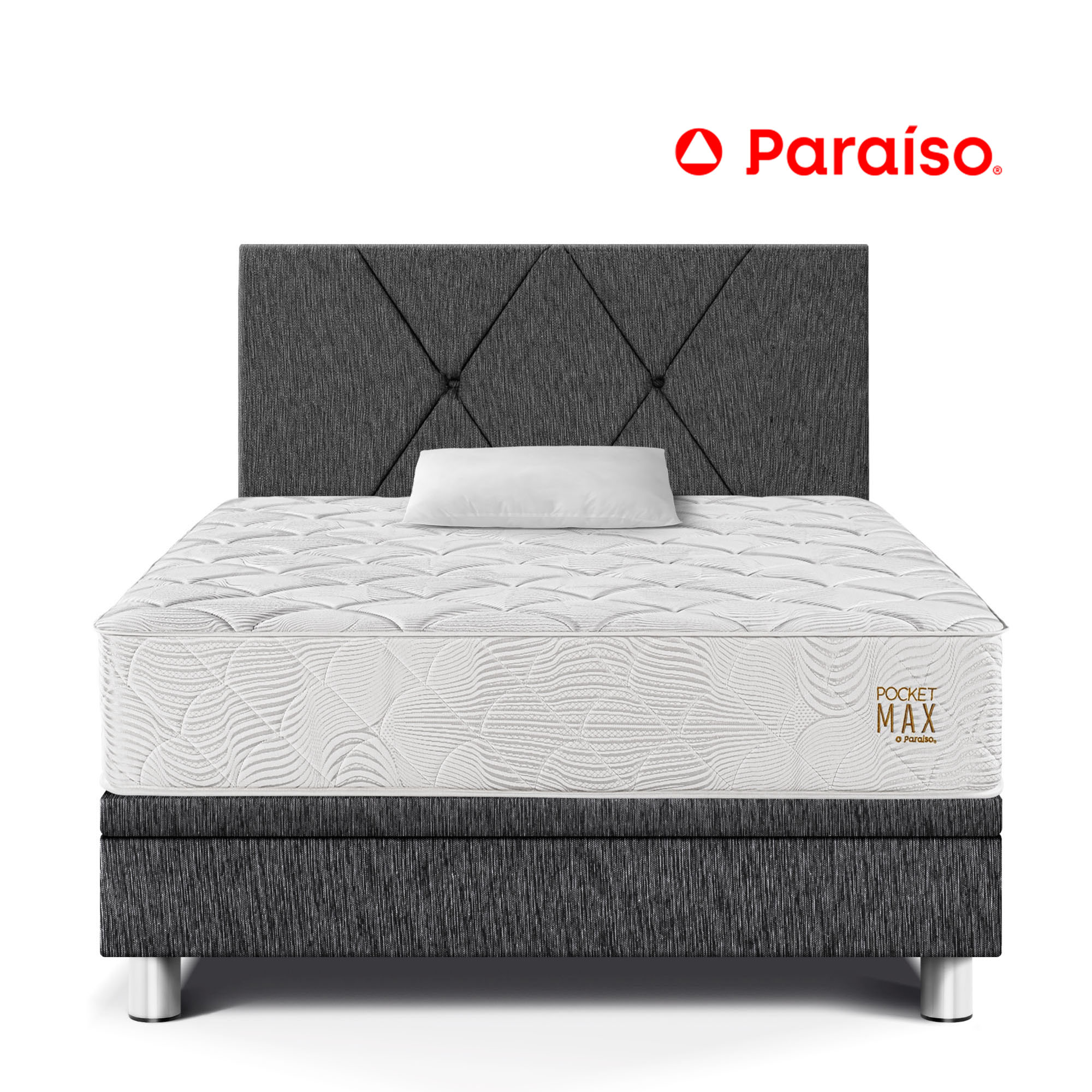Dormitorio Boxet PARAISO Pocket Max 1.5 Plazas Charcoal