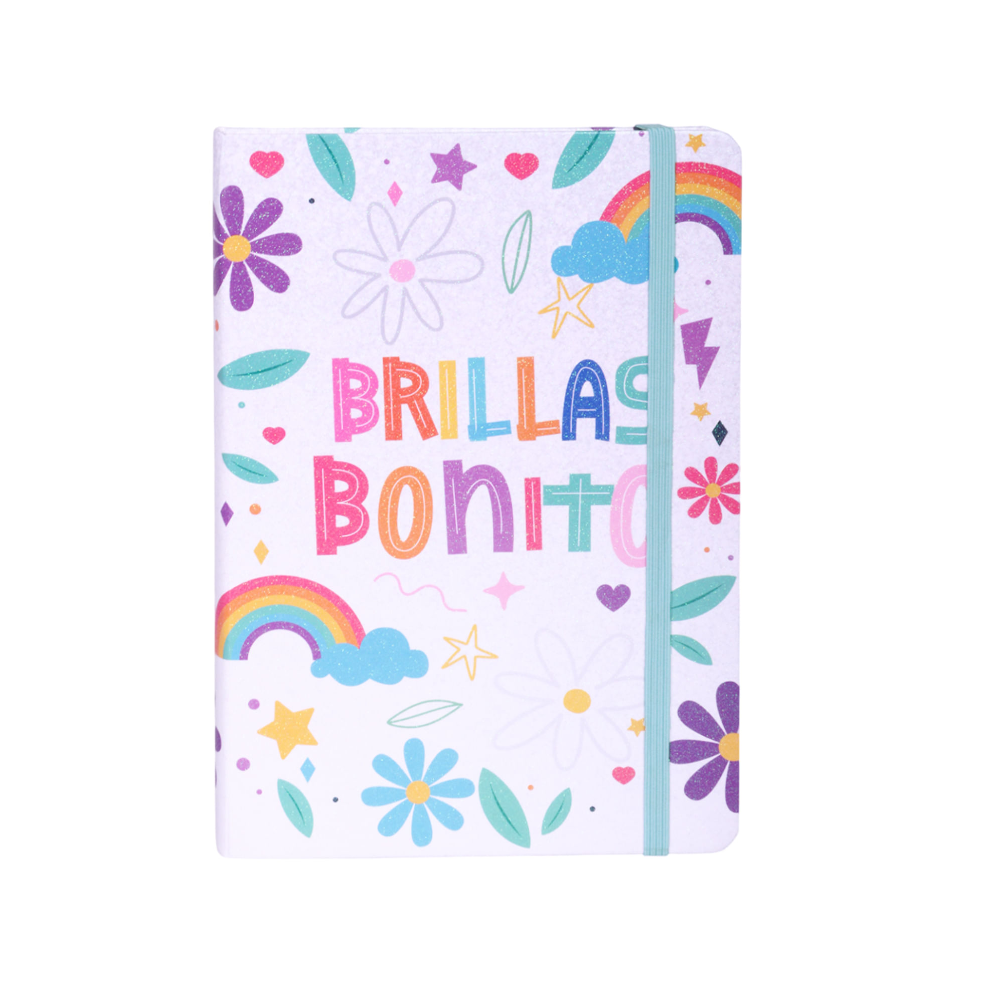 Libreta glitter con liga Shine ARTESCO