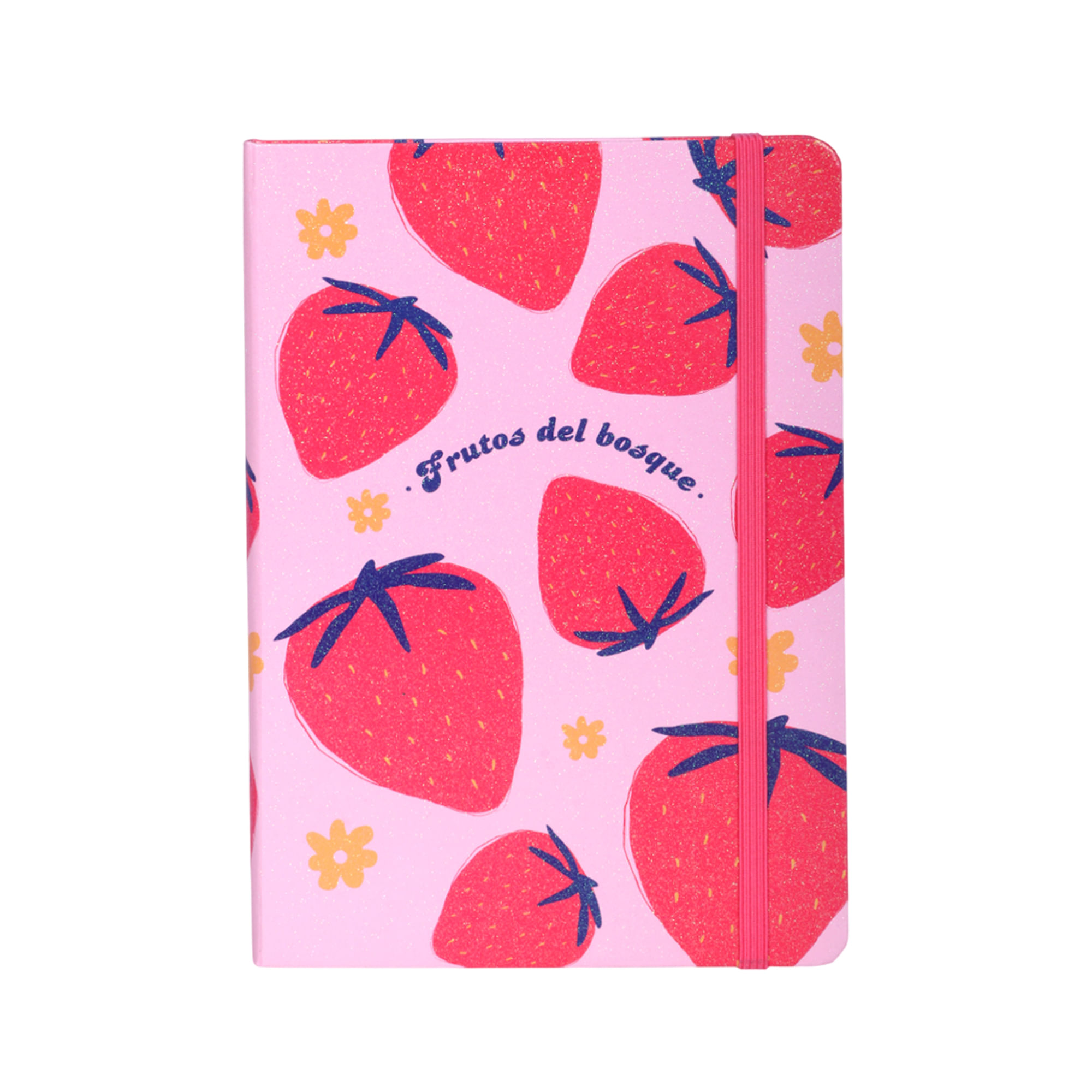 Libreta glitter con liga Berries ARTESCO