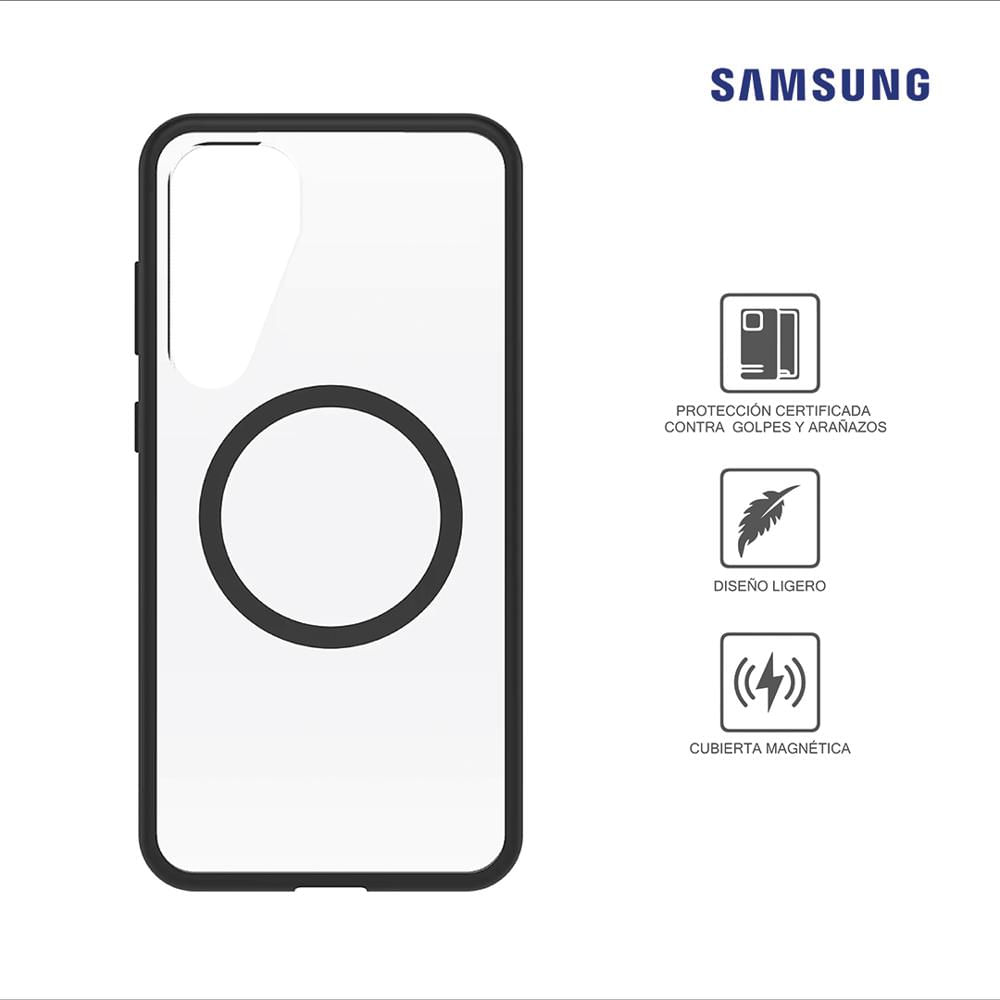 Case Samsung Serie React Con Magnetica GP-FPS936OBJTW Para Galaxy S25+ Black Crystal