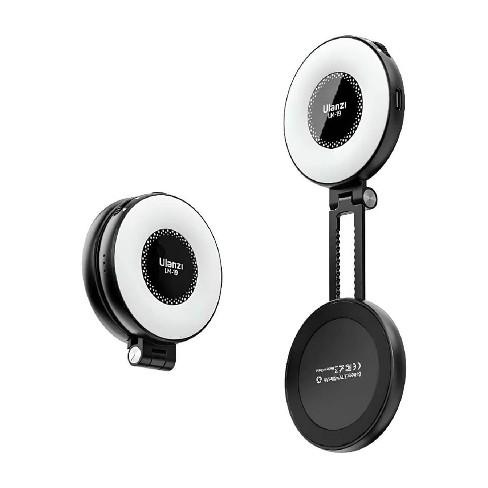 Mini Aro de Luz Led ULANZI LM19 MagSafe para celular color negro