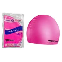 Gorro De Silicona De Natación Para Adultos Rosado Fuerte - TORNEO