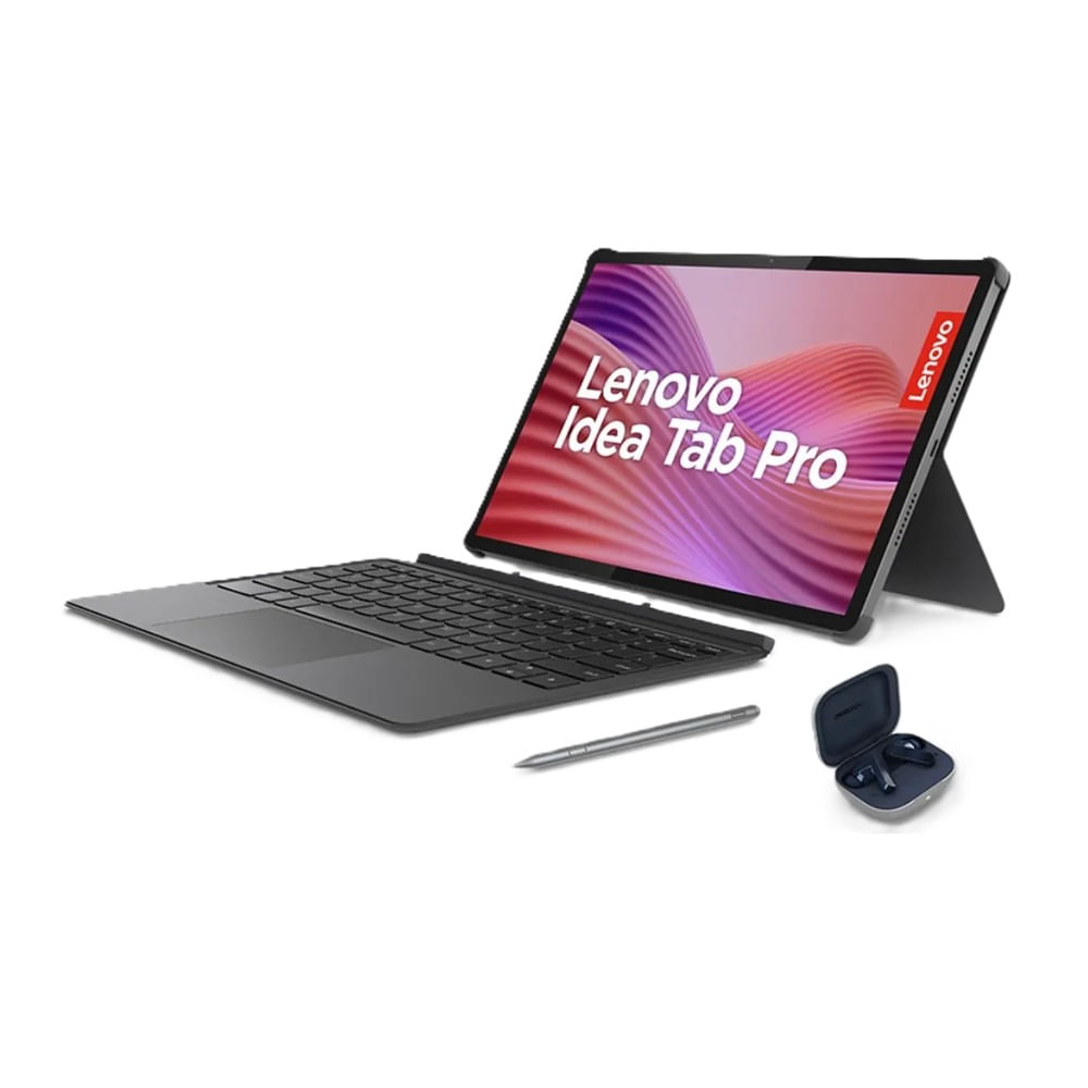 Tablet Lenovo Idea Tab Pro + Teclado + Lapiz + Audífonos 12.4"" 256GB 8GB Gris