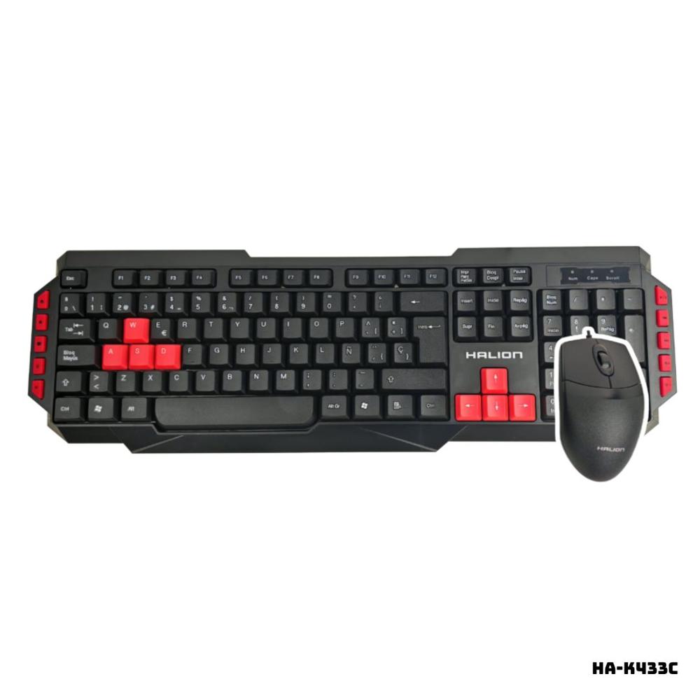 KIT TECLADO OFFICE MOUSE USB KIT HA-K433C