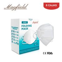 Mascarilla KN95 Mayfield 5 capas Blanco Caja*10und Pack 8 Cajas
