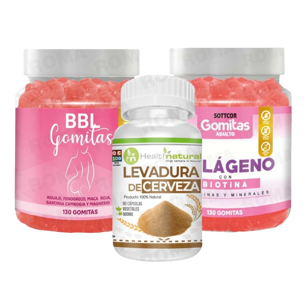 GOMITAS AGUAJE BBL+GOMITAS COLÁGENO+LEVADURA DE CERVEZA HEAL