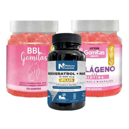 GOMITAS AGUAJE BBL+GOMITAS COLÁGENO+RESVERATROL + NAD NATURAZENLAB