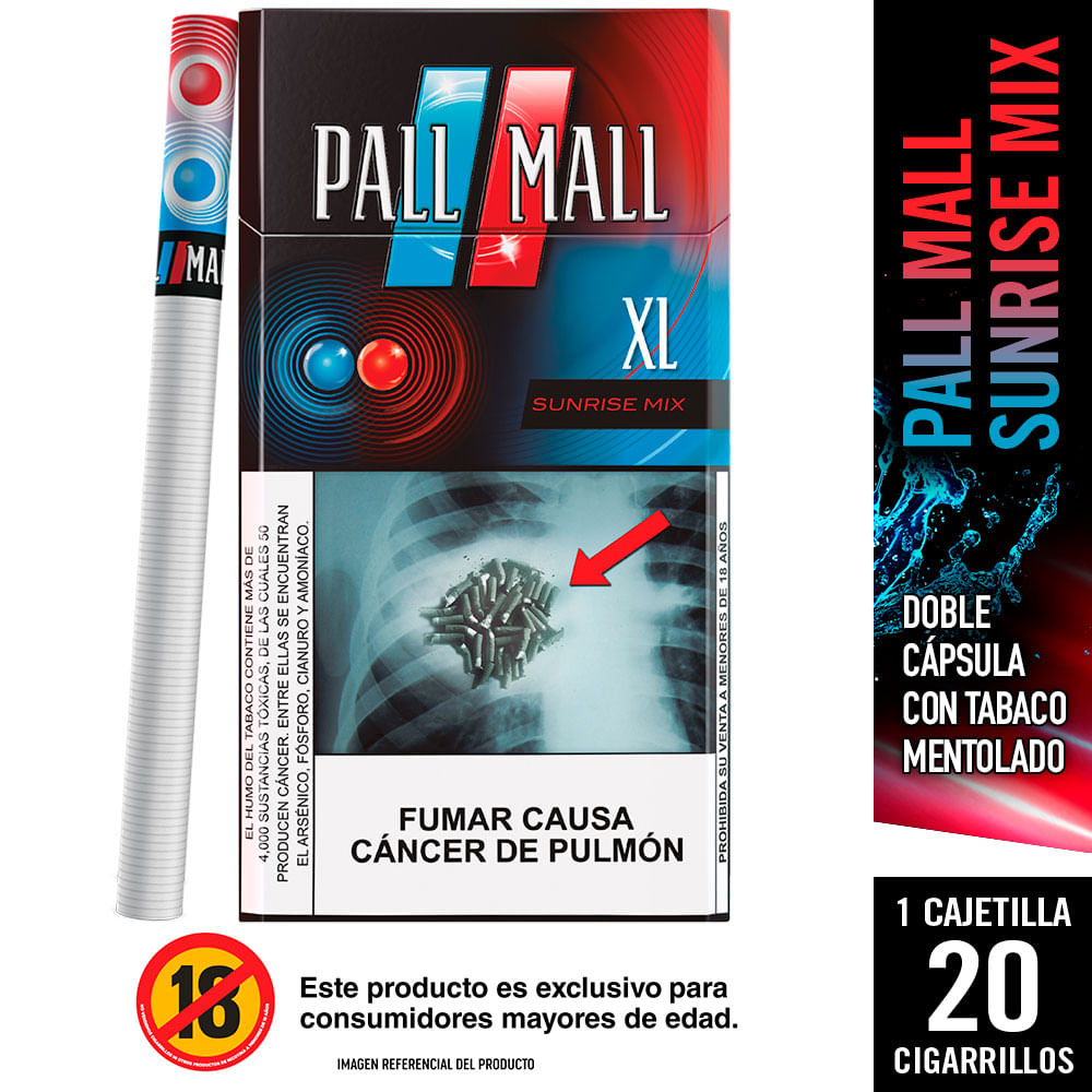 Cigarrillos PALL MALL Sunrise XL Caja 20un