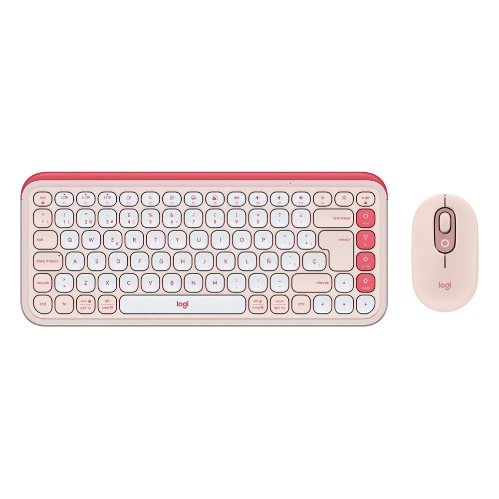Kit Logitech POP ICON Teclado Y Mouse Combo Wireless Rosa - 920-013053