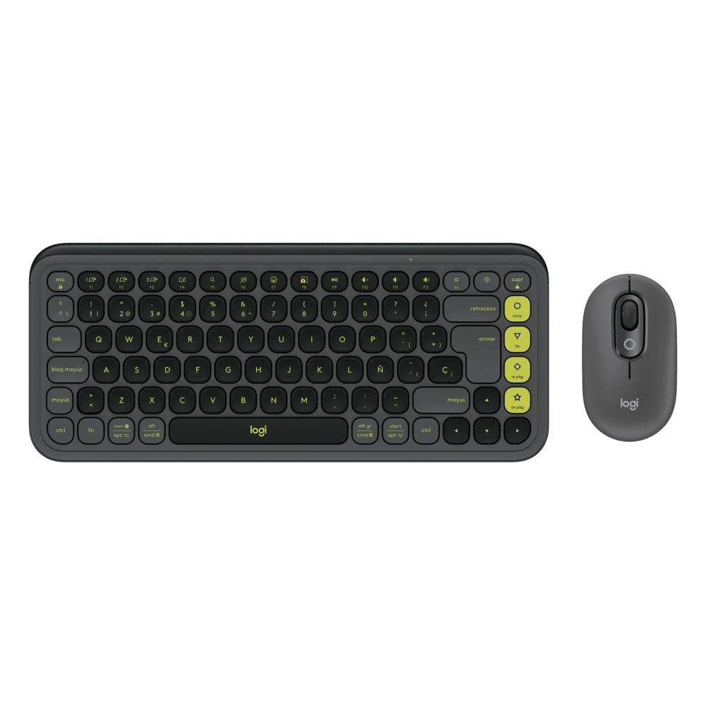 Kit Logitech POP ICON Teclado Y Mouse Combo Wireless Negro 920-013052