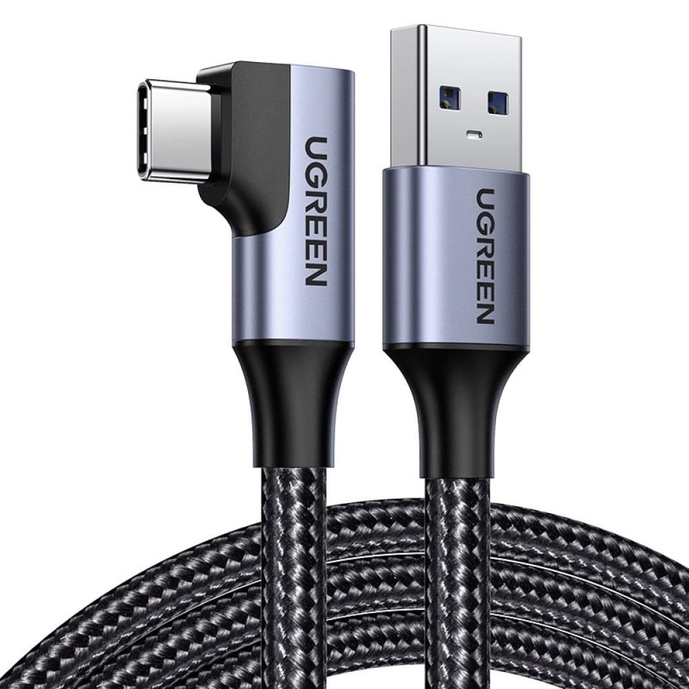 UGREEN Cable 1m USB-C Ángulo 90° 5Gb/s 3A Carga Rápida US385 - 20299
