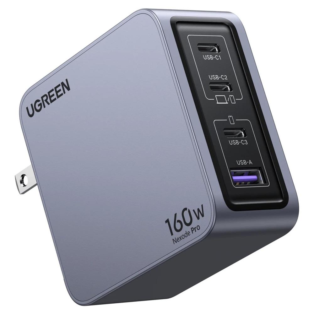 Cargador UGREEN Nexode Pro 160W GaN 2x USB-C USB-A Slim X753 - 25876