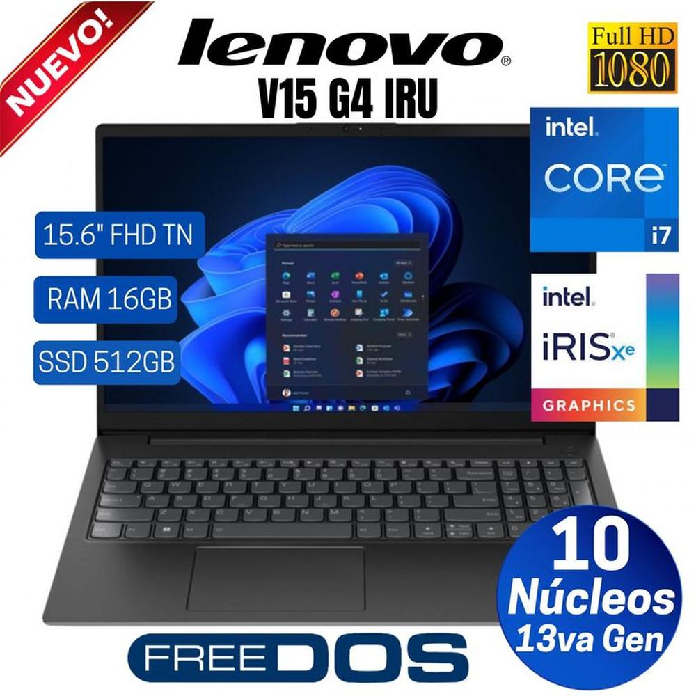 Laptop Lenovo V15 G4 IRU 15.6""  FHD TN, Core i7-1355U, Ram 16GB, Ssd 512GB, Free Dos
