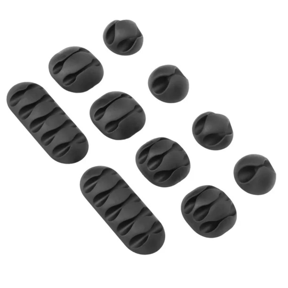 Clips para Cables y Organizan Cables Negro