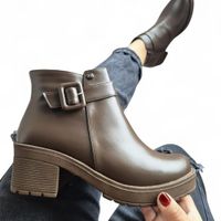 Botin Hebilla Forrada Taco 5 1177 5C-58 Color Marron