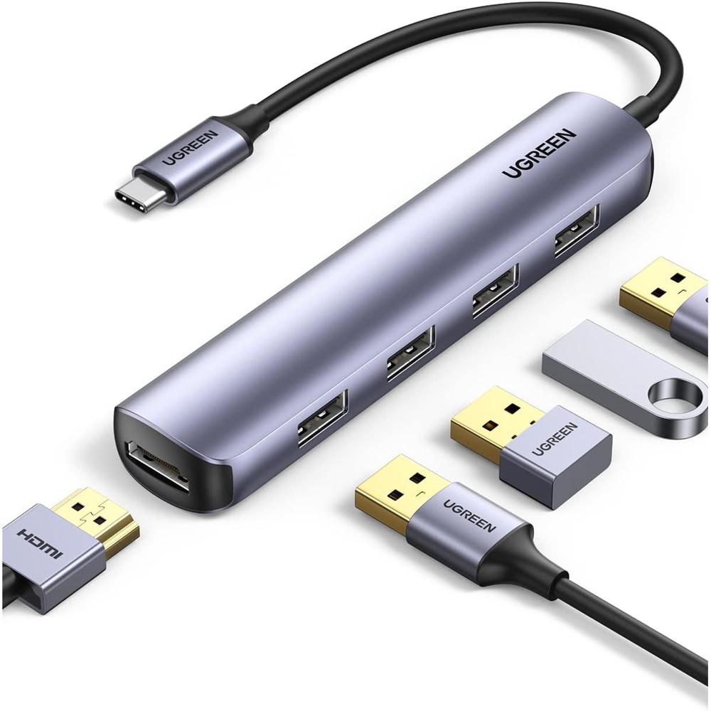 Ugreen Hub USB-C 5 in 1 Multipuerto HDMI 4K 30Hz Slim CM417 - 20197