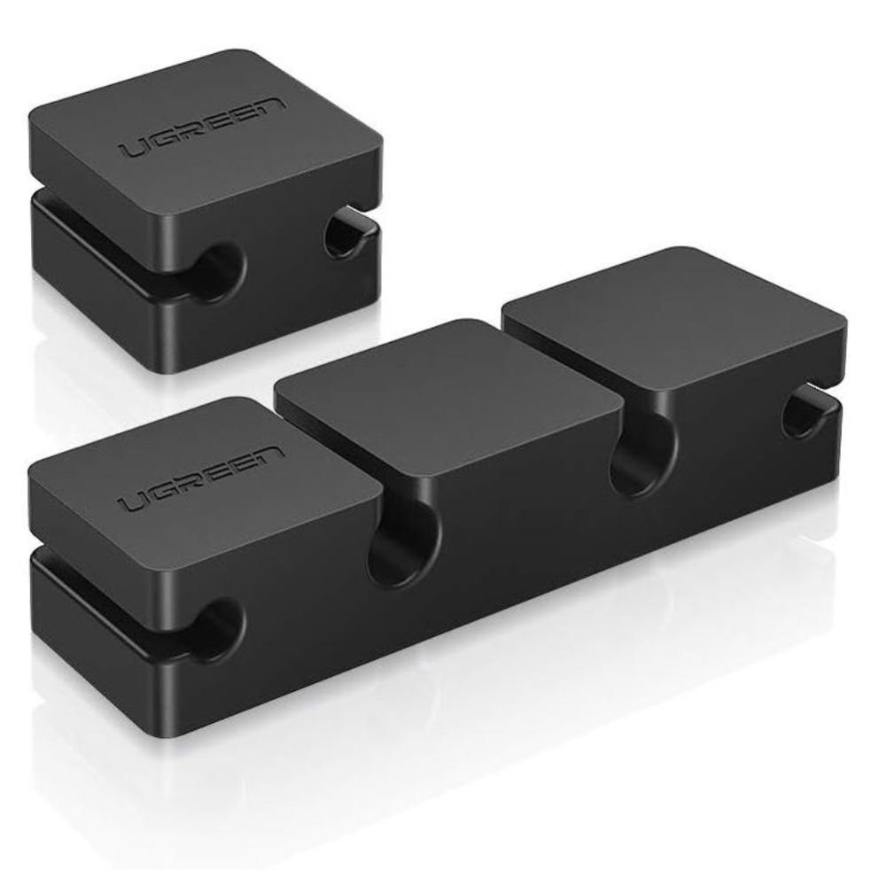 Ugreen Organizador de Cables 3+1 autoadhesivo Negro LP208 - 70585