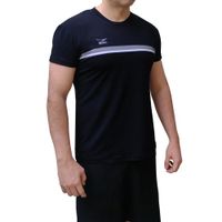 Polo deportivo hombre Revati FT207-PH-M1 negro / plomo / blanco