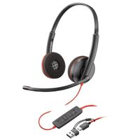 Auriculares Stereo Poly Blackwire 3220 USB-C USB-A - 8X228A6