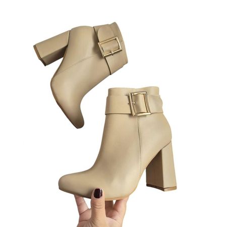 Botin Mujer Hebillon 1177 5C-65 Color Beige Talla 38