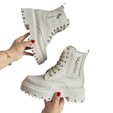 Botin Mujer Pasador 1177 5C-60 Color Hueso Talla 36