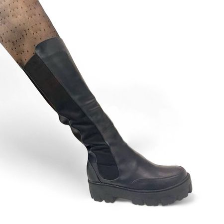Bota Mujer Refuerzo Talon 1299 5C-75 Color Negro Talla 39