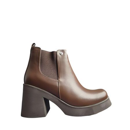 Botin Mujer Elasic Taco 7 1177 5C-60 Color Marron Talla 38