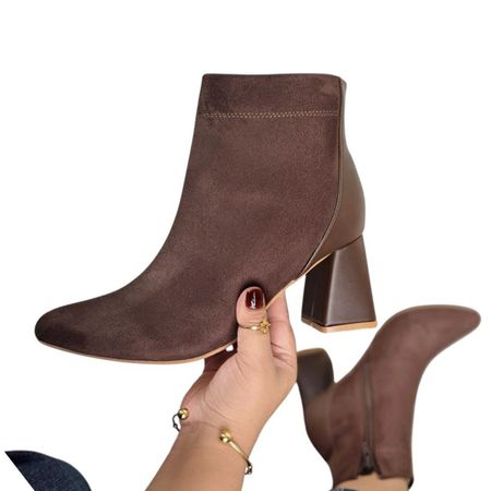 Botin Mujer Gamuza Mixto 1177 5C-65 Color Marron Talla 39