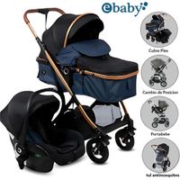 Coche Moisés Travel System RONDA PLUS con Porta bebé Blue