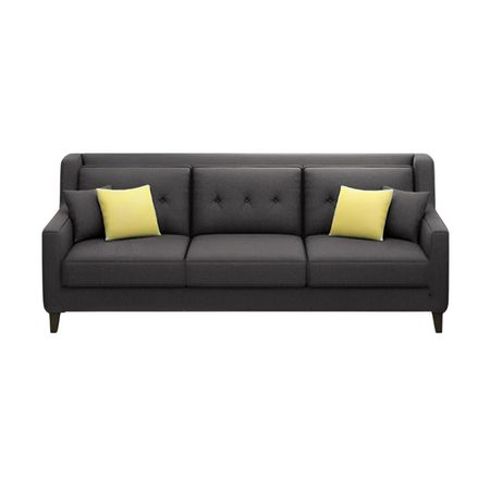 Sofá 3 Cuerpos Barroco Gris Oscuro