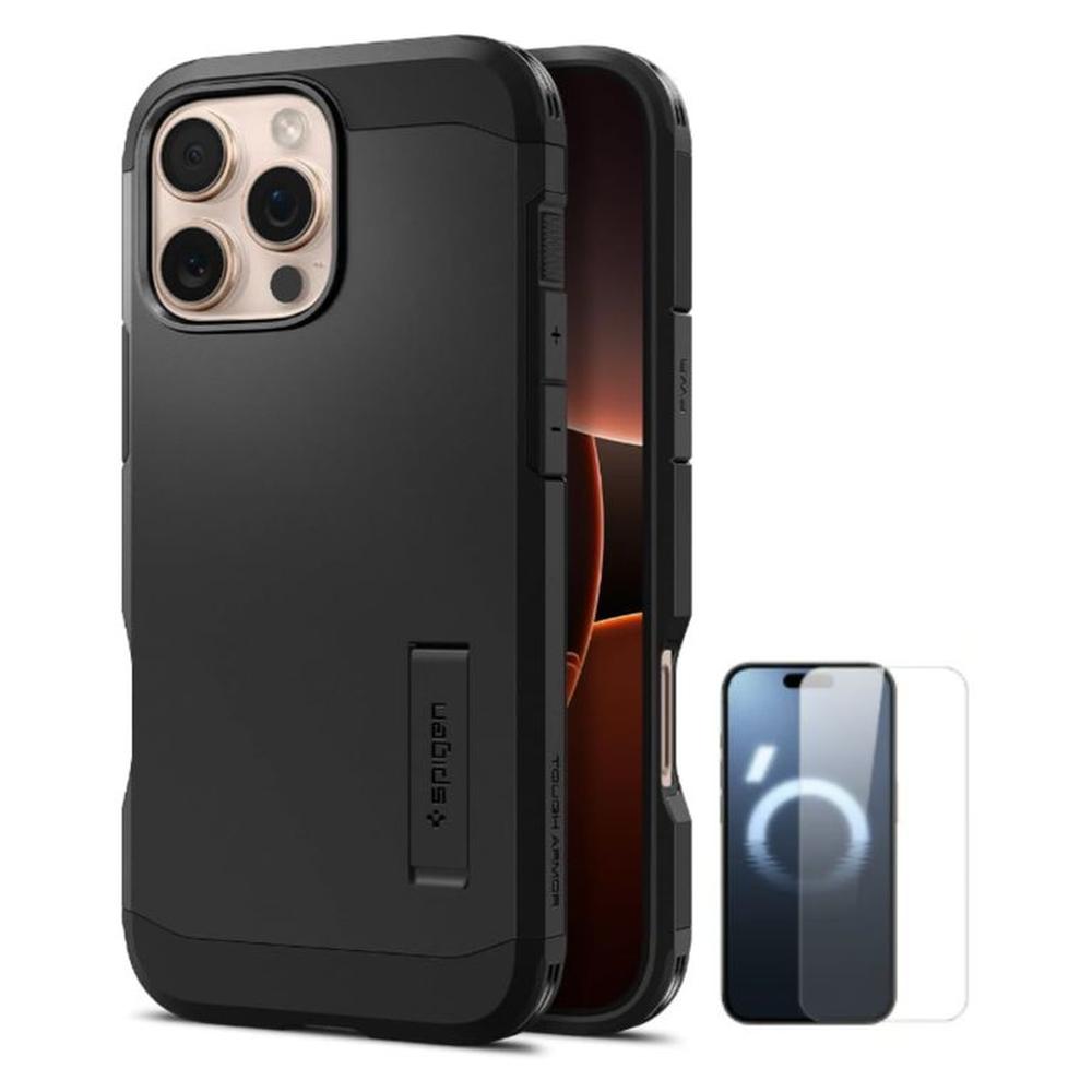 CASE SPIGEN TOUGH ARMOR MAG IPHONE 16 PRO MAX Y VIDRIO