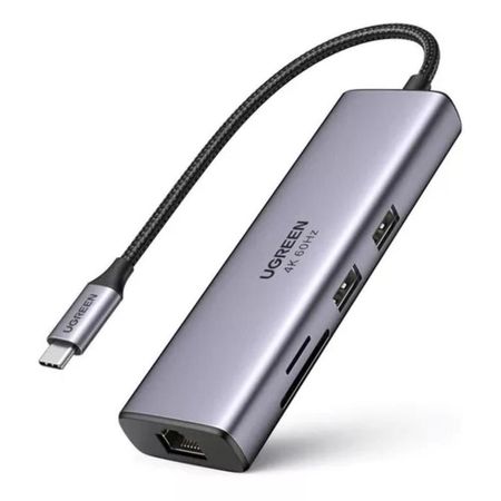 UGREEN Ethernet 7 en 1 USB C Hub 4K a 60Hz HDMI,100 W , SD/TF