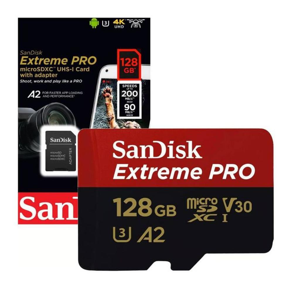 Tarjeta de memoria micro sd sandisk extreme pro 128 gb